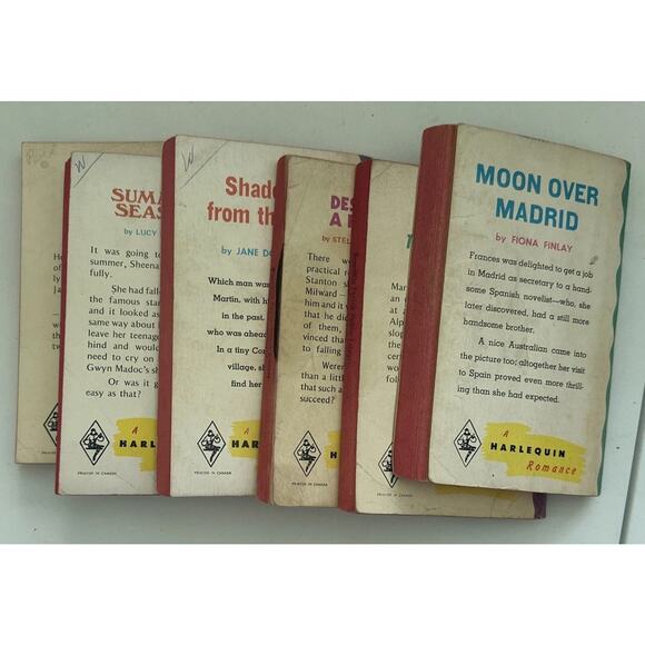 Lot of 17 Vintage Harlequin Romance Books 1970's Red Edge PB Some Under #1000 - Picture 7 of 8